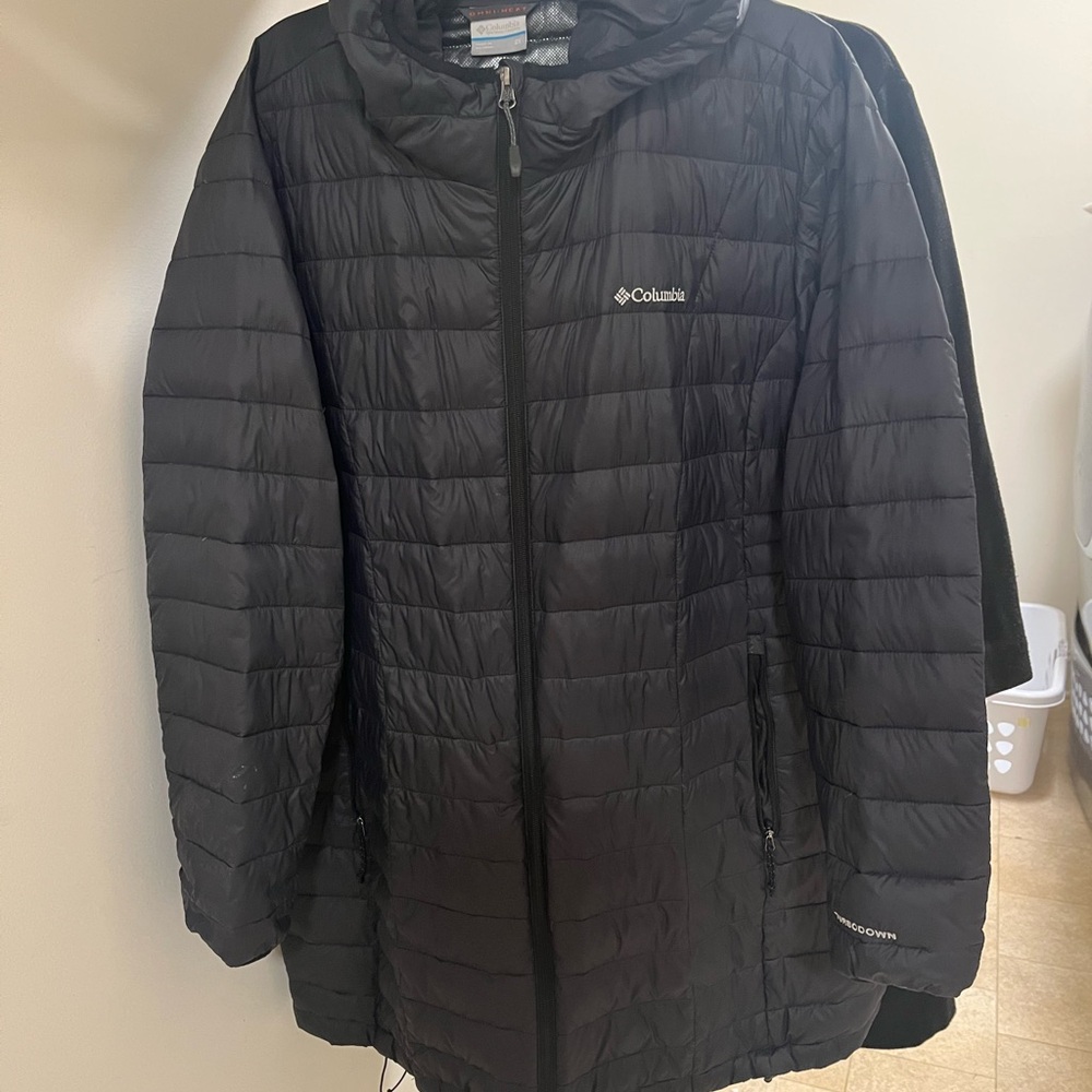 Columbia Turbodown Omni-Heat Women’s Plus Size Puffer Jacket in Black 2XL